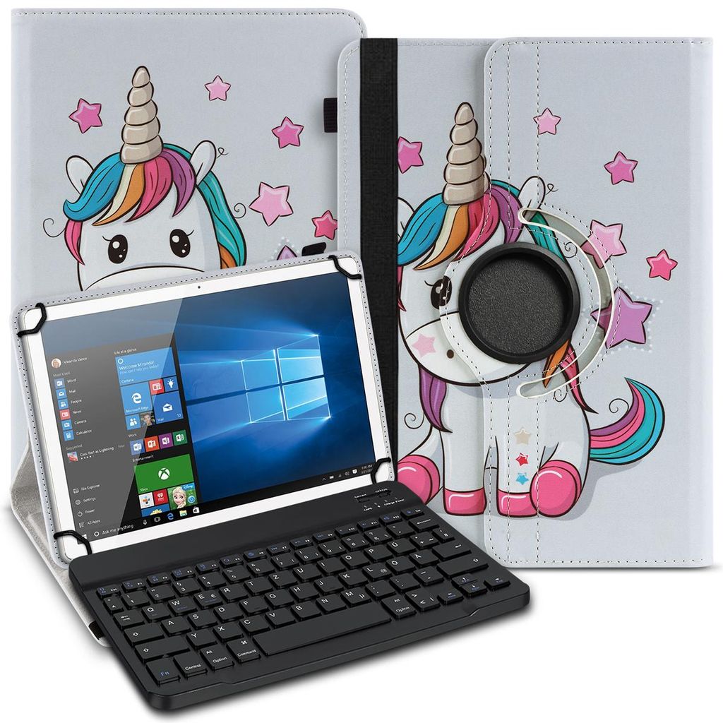 Tablet Tasche für Tab S90 Tastatur Hülle Bluetooth Keyboard Cover 360° DrehbarFarbe Uni 360 Taschen:Motiv 15