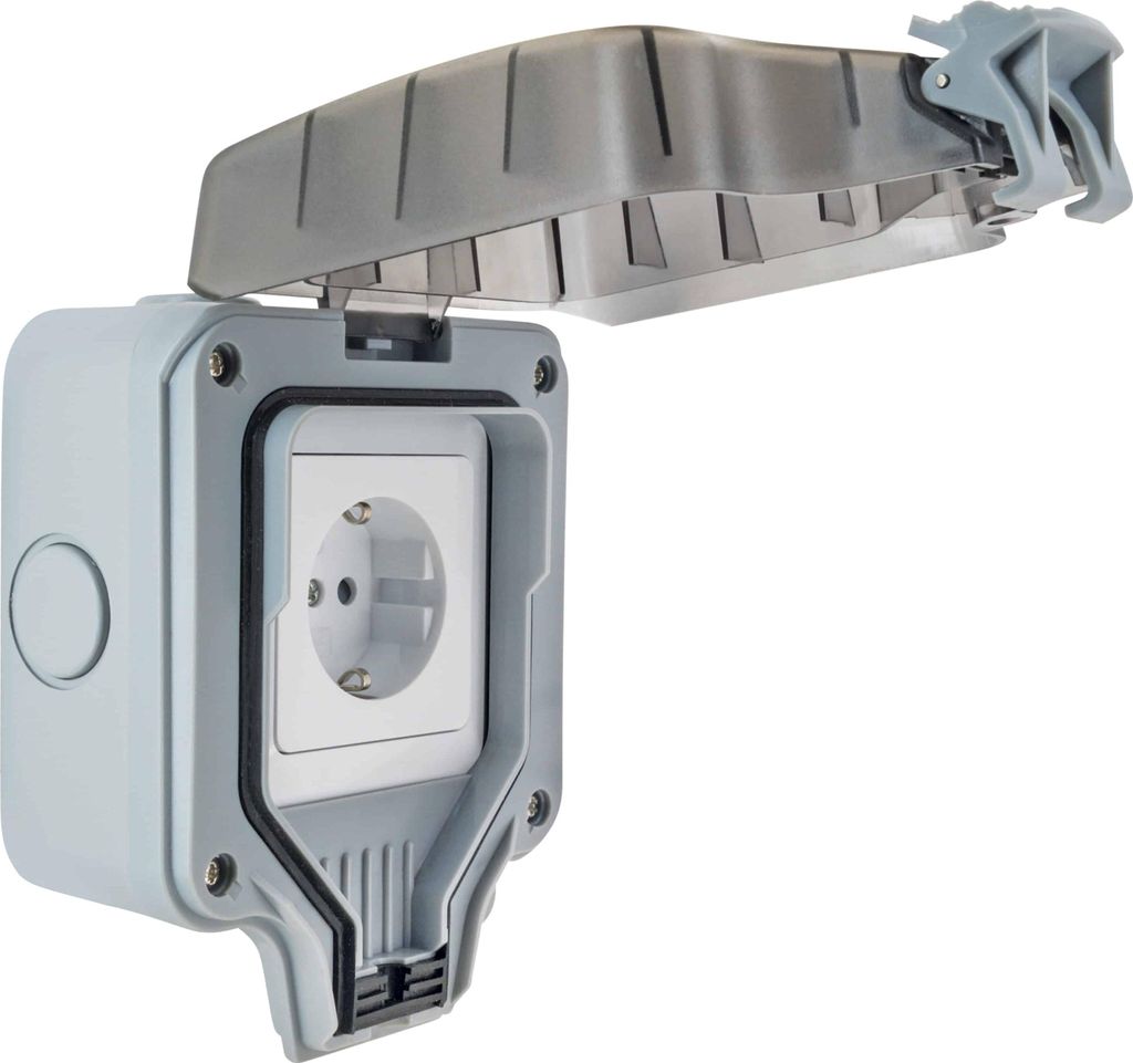 Schwaiger SOAD0100, Szary, IP66, 230 V, 16 A, 50 Hz, 3680 W Zdjęcie produktu 
