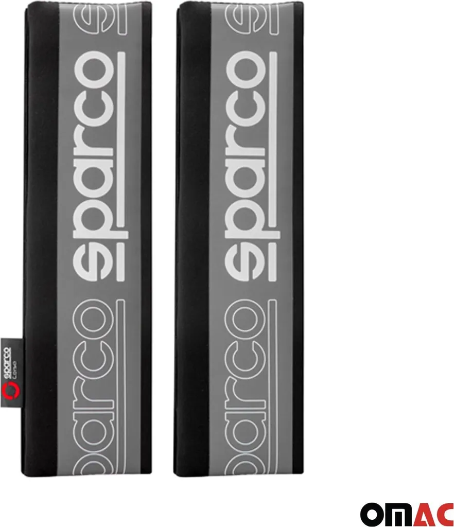 Sparco SPC1204BK Protezioni per Cintura di Sicurezza Nero Set di 2