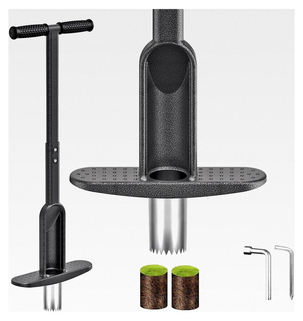 Zwiebelpflanzer für Blumenzwiebeln, Handbagger für Rasen und Garten mit weichem Gummigriff, Gartengeräte für Zoysia, Bermuda und Narzissen