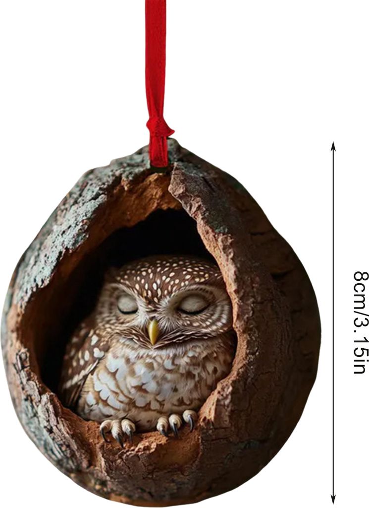 Weihnachten Tier Ornament Cartoon Wald Tier hängende Nachbildungation 2D flache Acryl Anhänger für Weihnachtsbaum Nachbildung