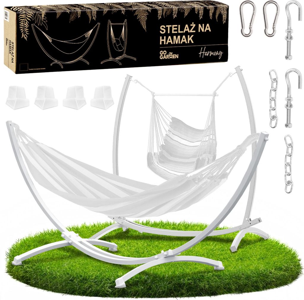 Stelaż hamaka huśtawki stojak ogrodowy metalowy dwuosobowy Zdjęcie produktu 