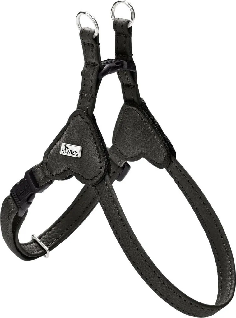 Pettorina Artigianale Hunter SOHO MINI XXS/XS Pelle Nera