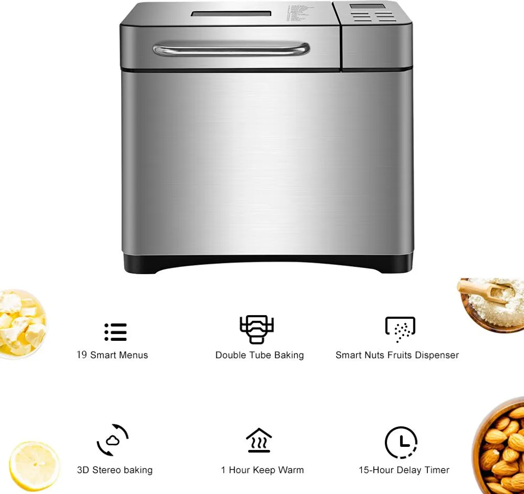 Machine à pain programmable avec 19 modes de cuisson et cuve de 1 kg - 4