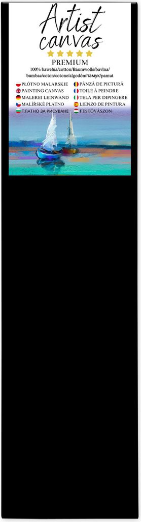 Leinwand auf Keilrahmen 100% Baumwolle 330 g/m² Schwarz Produktbild 