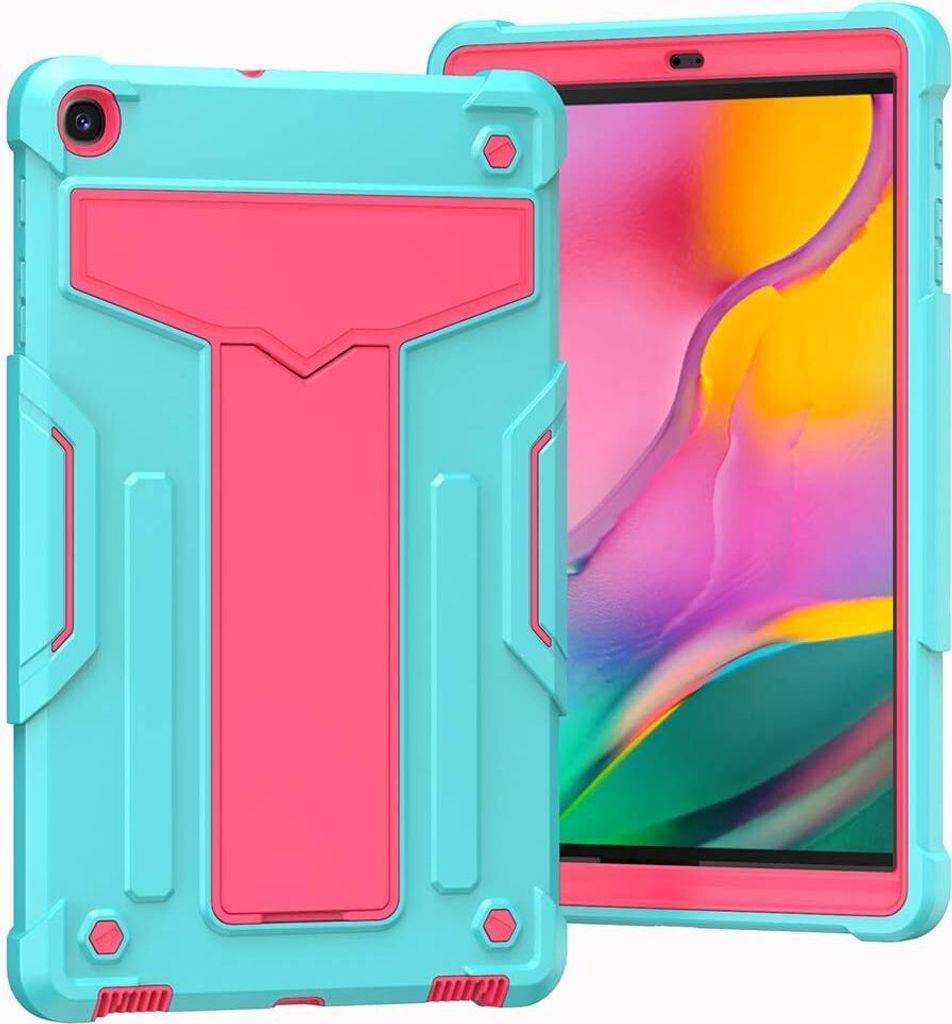 Tasche für Samsung Galaxy Tab A 8.0" (2019) mit Ständer Grün-Rosa