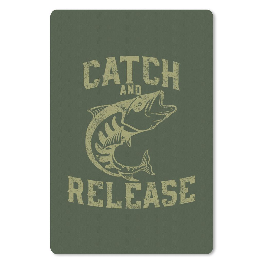 MuchoWow Mauspad Mousepad Jahrgang - Fisch - Text 40x60 cm - Mousepads - Maus Mat - Pad - Mausunterlage - Schreibtisch Accesoire