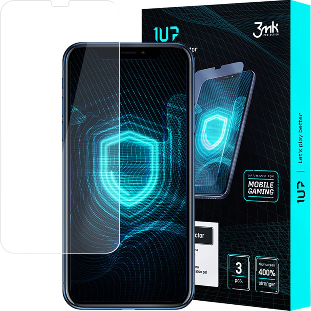 3mk Display Schutzfolie 1UP fr Apple iPhone XR/11 transparent Gaming (3 Stck)