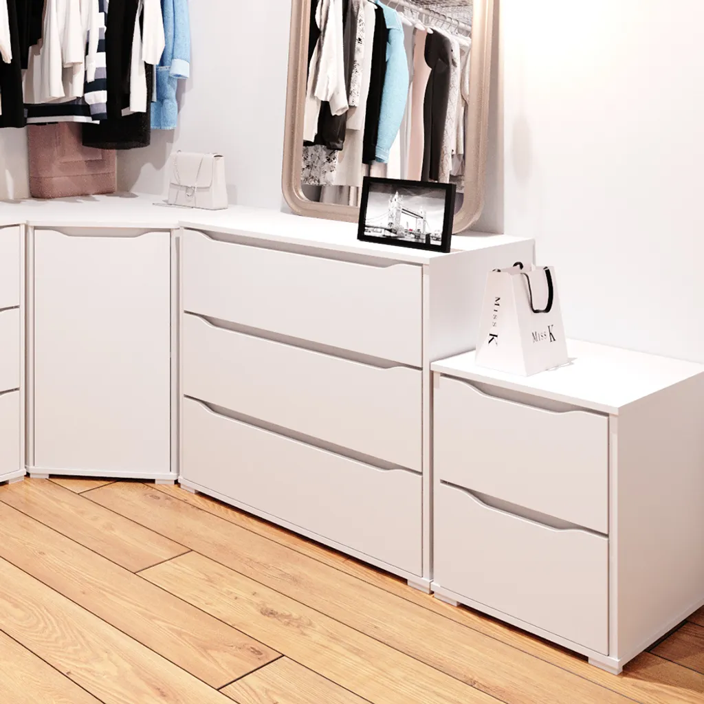 Commode compacte Vicco Ruben Blanche 40cm style moderne et épuré - 5