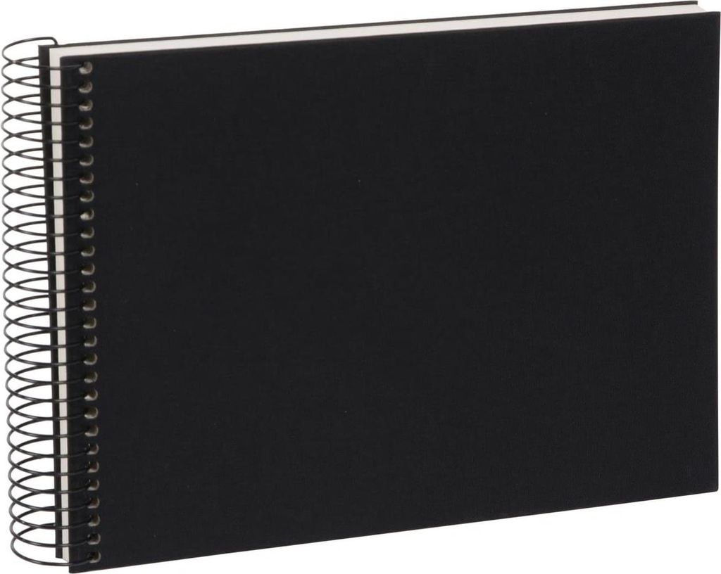 Spiralgebundenes Fotoalbum - 40 Seiten - schwarz - Leinen