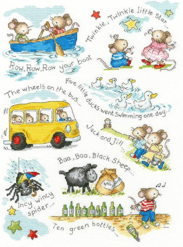 Bothy Threads XKG6 Kit Punto Croce 14 Count - Twinkle Little Star