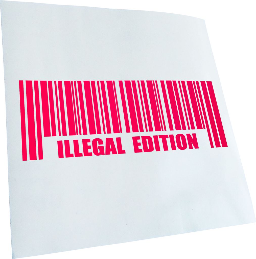 Kiwistar - Autoaufkleber - Illegal Edition - Neonpink - 50x18cm - Aufkleber für Auto, Laptop, Fahrrad, LKW, Motorrad mehrfarbig JDM Decal Racing