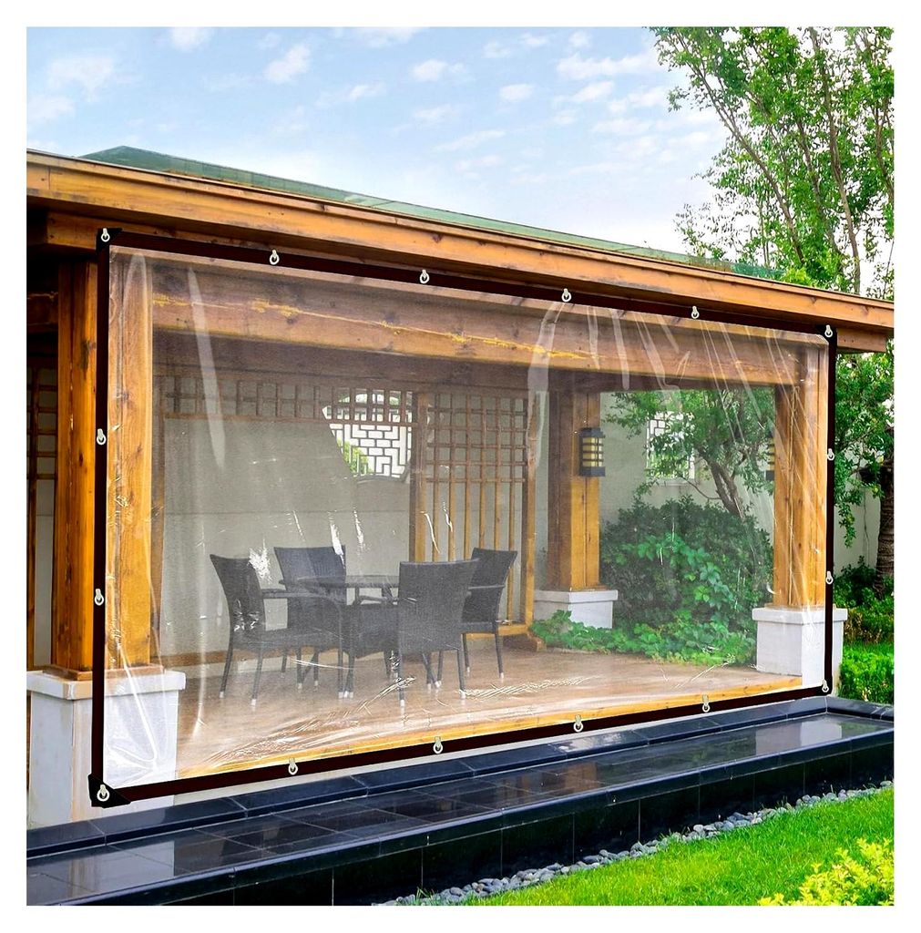 Wasserdichte Abdeckplane Transparent mit Ösen 2x3m