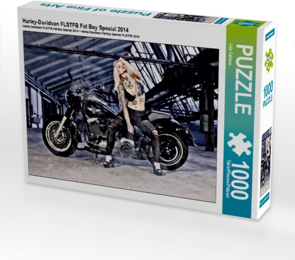 CALVENDO Puzzle Harley-Davidson FLSTFB Fat Boy Special 2014 | 1000 Teile Lege-Größe 64x48cm Foto-Puzzle für glückliche Stunden
