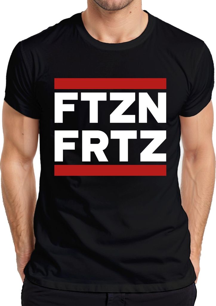 FTZN FRTZ Fritze Bundestag Bundeskanzler FTZNFRTZ Merz Politik Satire Herren T-Shirt, Schwarz, S