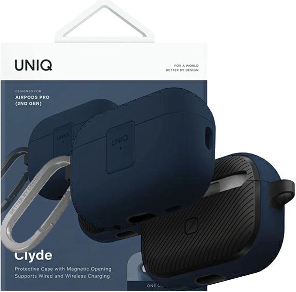 UNIQ Clyde AirPods Pro 2 Hülle, Blau/Dunkelgrau Produktbild 