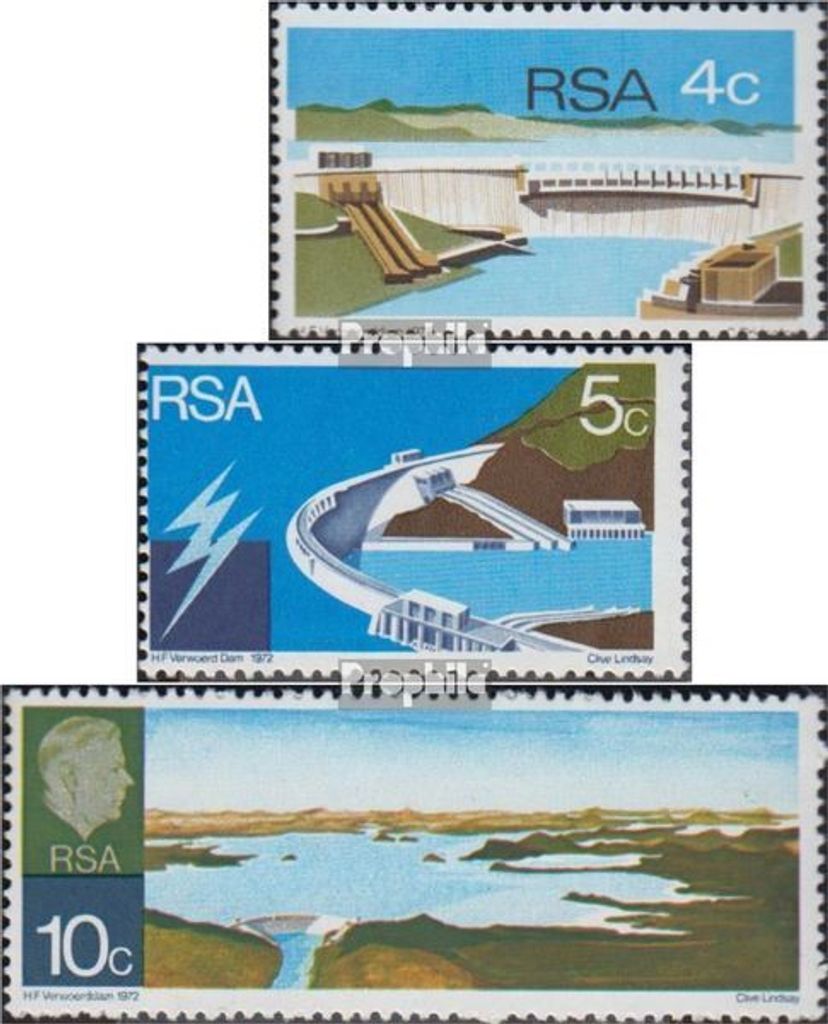 Briefmarken Südafrika 1972 Mi 409-411 (kompl.Ausg.) FDC H. F. Verwoerd Damm