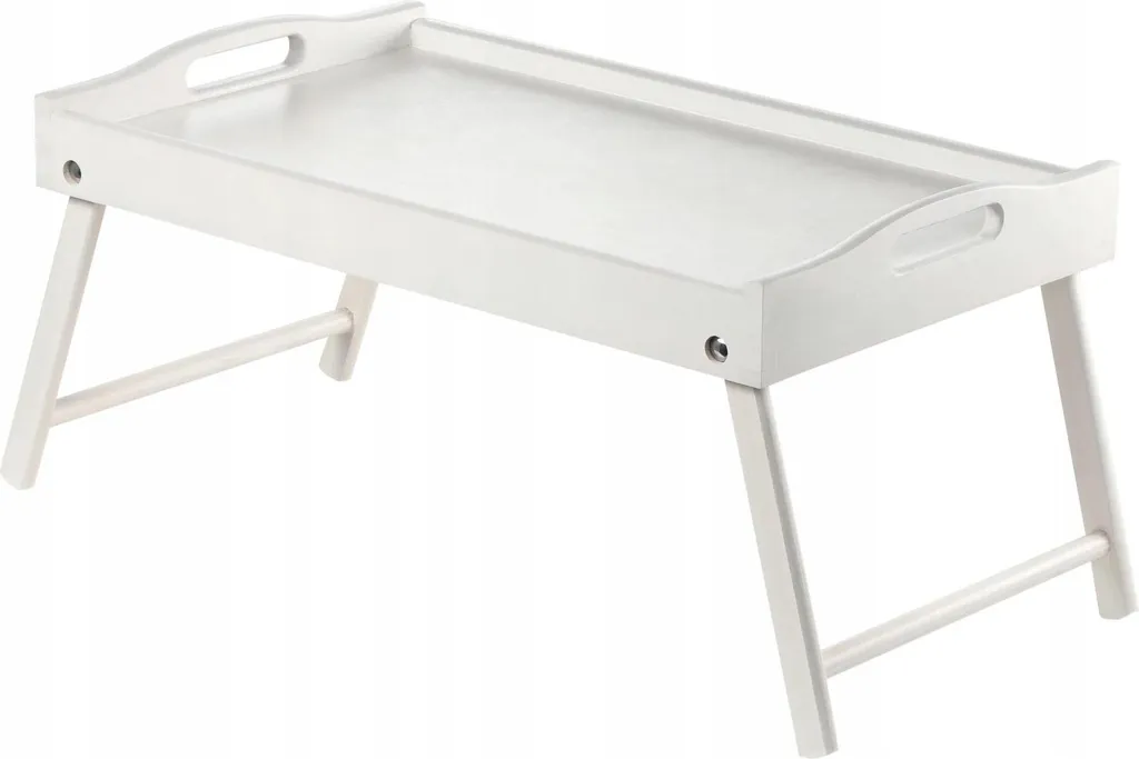 Support ordinateur portable pour lit et plateau petit-déjeuner Blanc