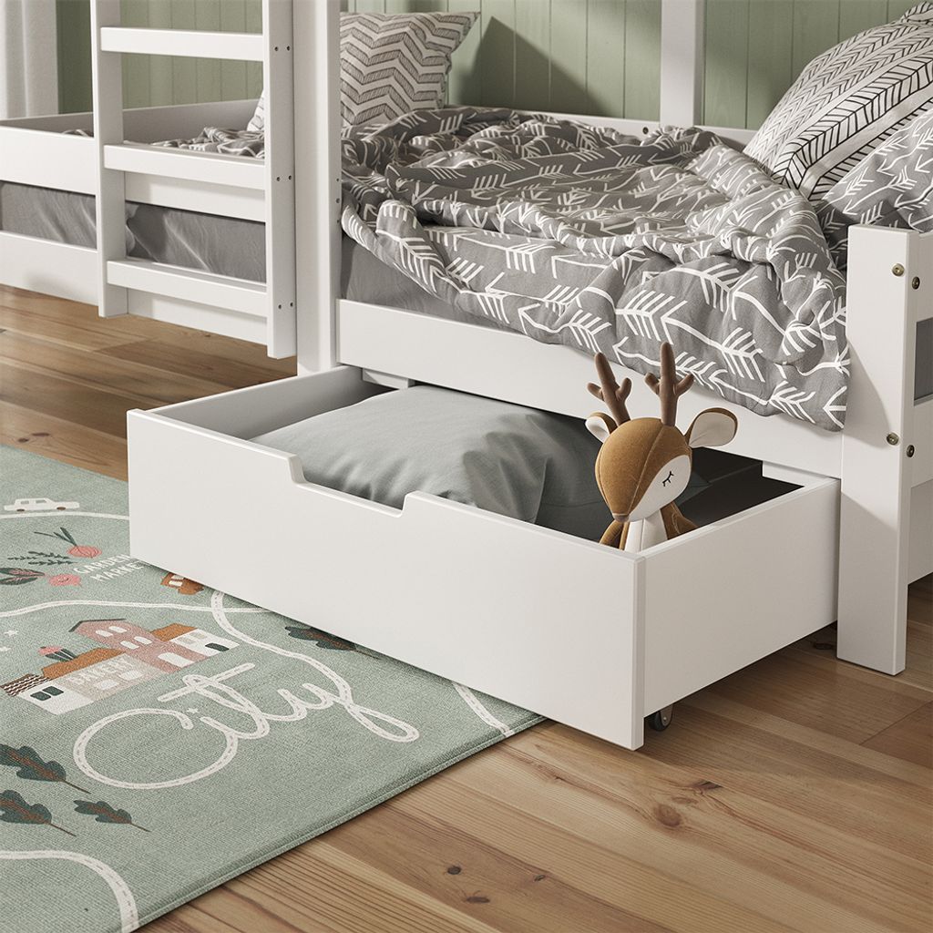 Vitalispa Rollschublade Teddy, 92 x 89 cm, Weiß Produktbild 4