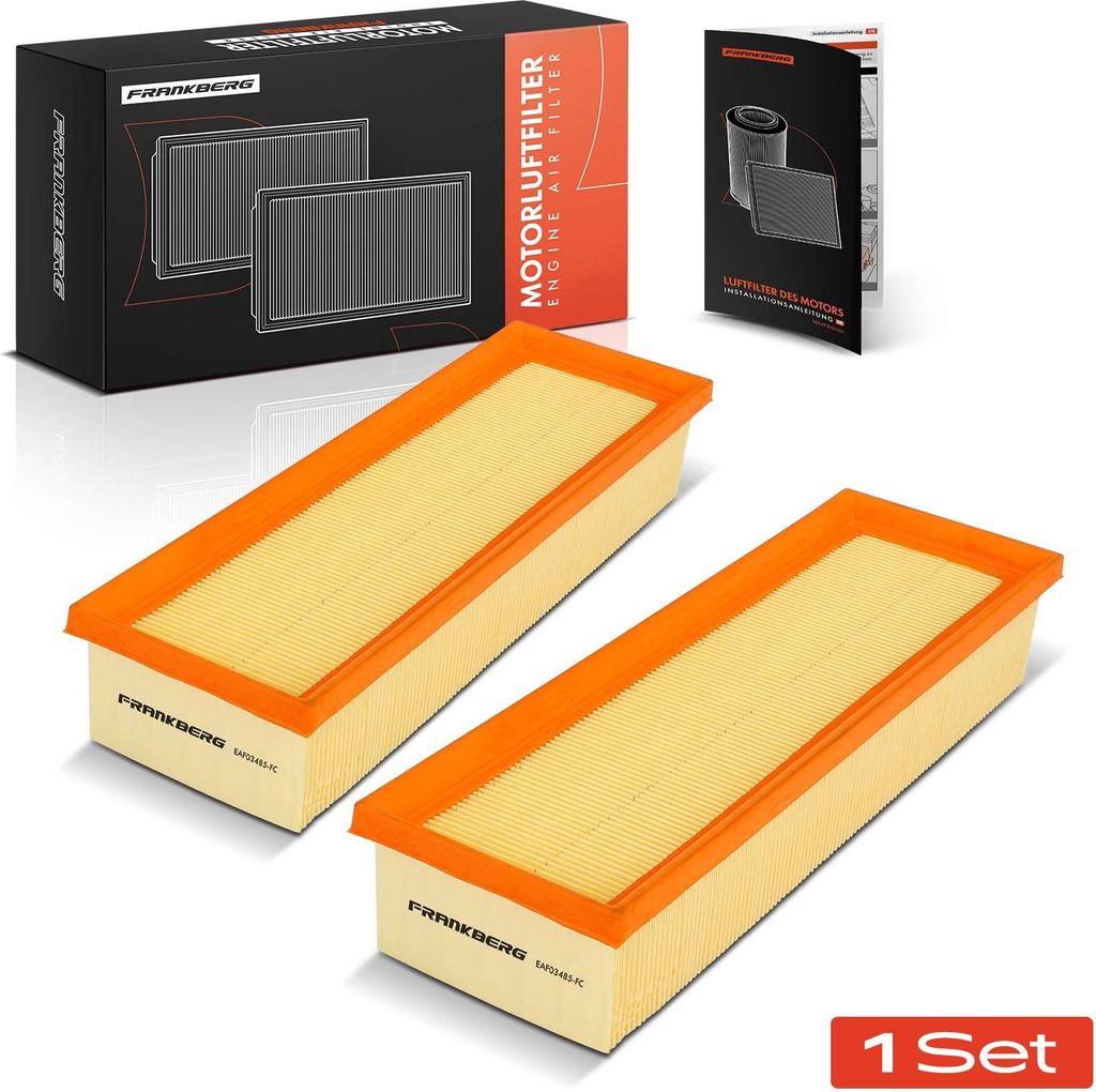 Frankberg 2x Luftfilter Filtereinsatz für Peugeot 1007 207 Partner Citroën C3 Berlingo
