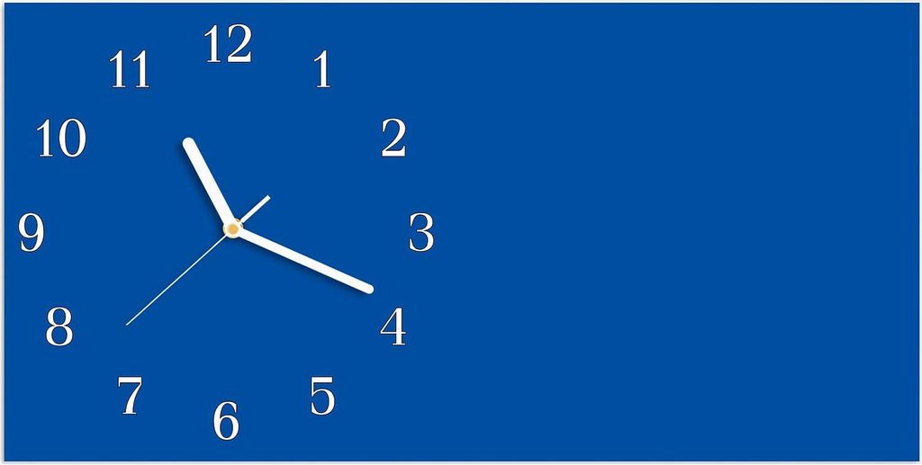 Wanduhr aus Glas mit Motiv Dunkelblauer Hintergrund III- 60 x 30 cm - inkl. Aufhängesystem