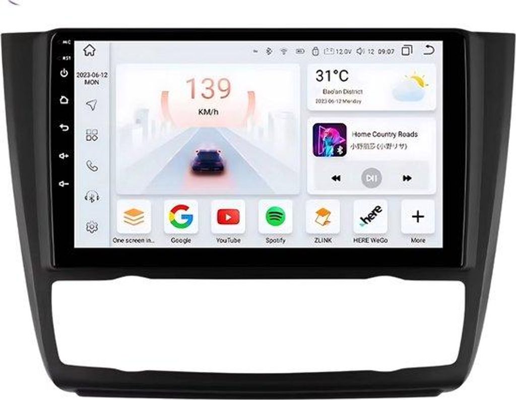 Autoradio mit Bluetooth und CarPlay für BMW 1er (E87, E81, E82, E88) (2004–2011) – Kompatibel mit Apple und Android – Stereoanlage – Navig...
