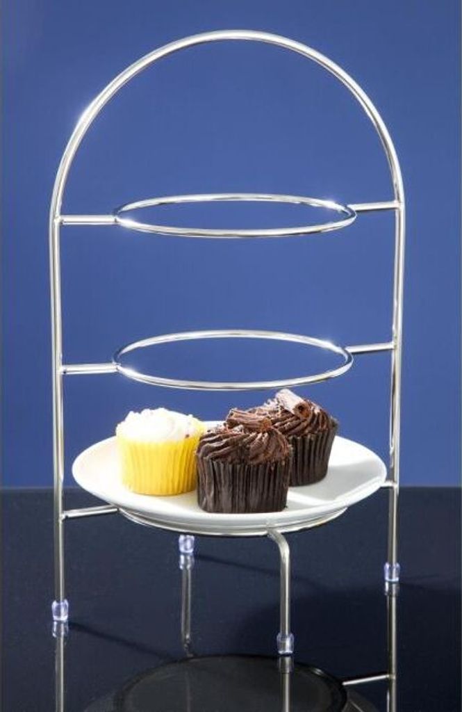 Produktbild von HENDI Teller-Etagere Verchromt – Für Teller Bis Ø 275 Mm, 290x290x440 Mm, Dekorativer Servierständer