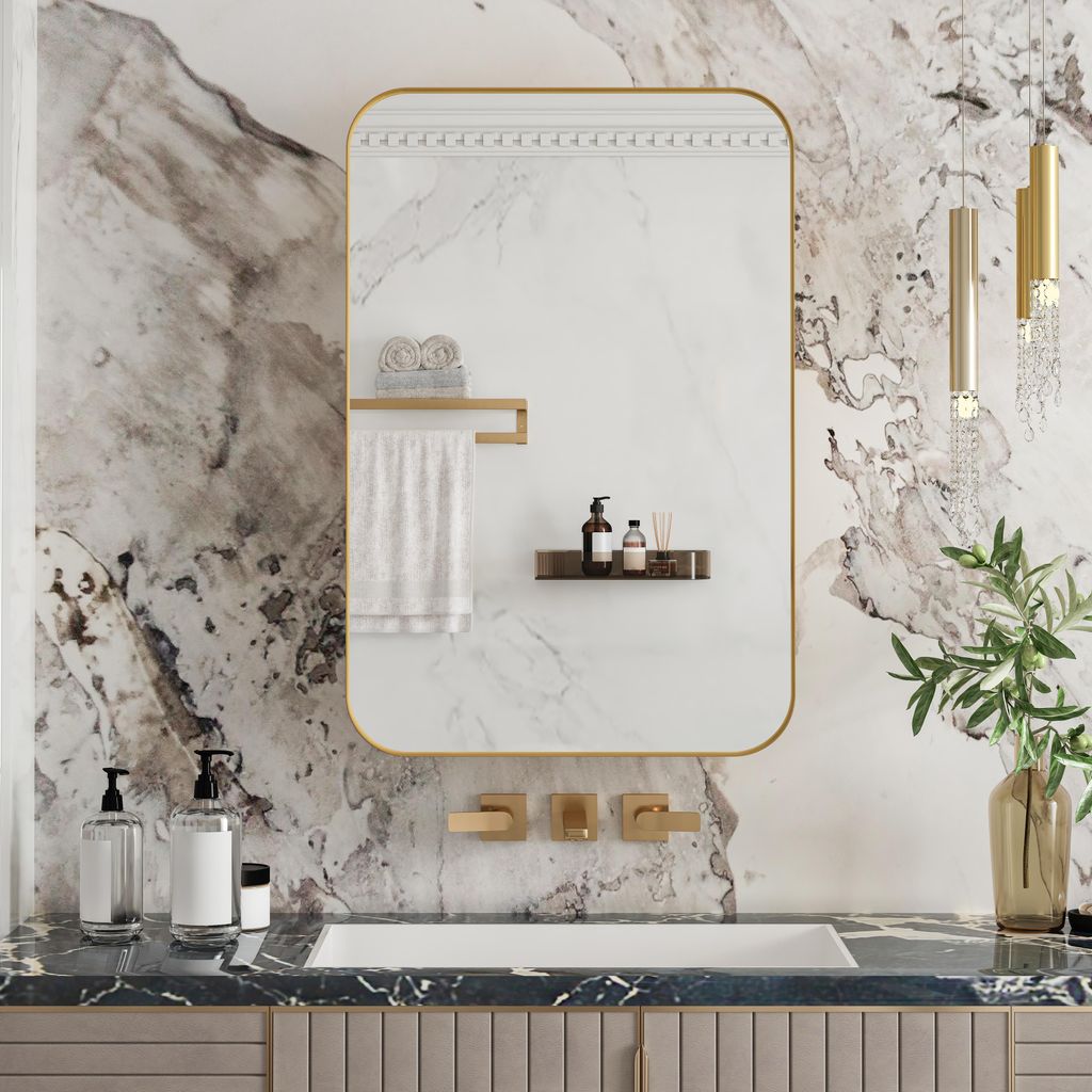 OKWISH Armoire Miroir Murale - Meuble de Salle de Bain avec Image du produit 