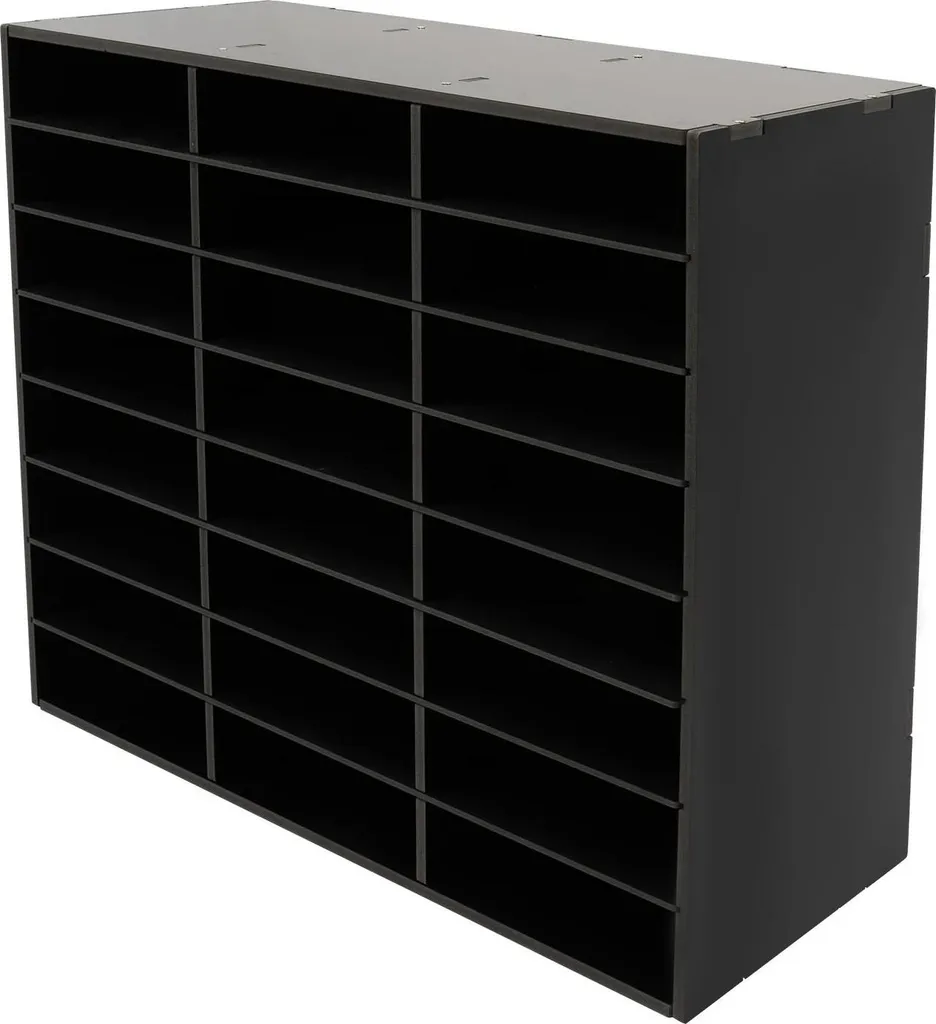 Rangement bureau multi-compartiments 24 divisions noir haute qualité
