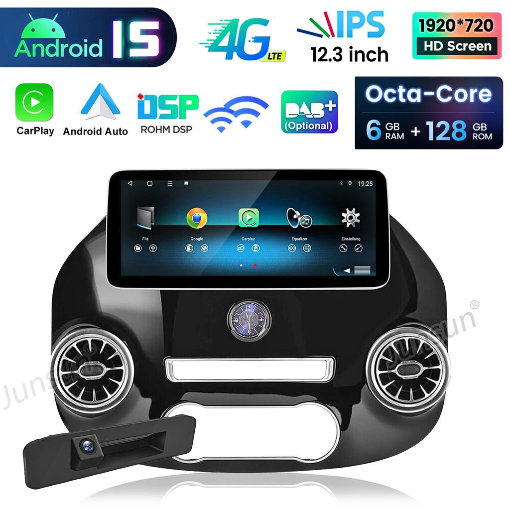 12,3-calowe radio samochodowe z CarPlay i systemem Android Zdjęcie produktu 