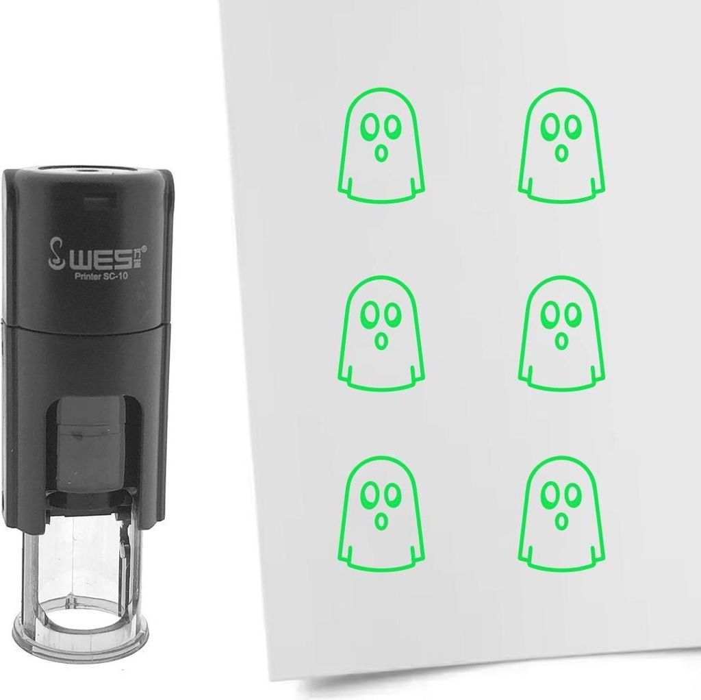 CombiCraft Selbstfärbender Stempel 'Geist' in der Farbe Grün, Ø10mm