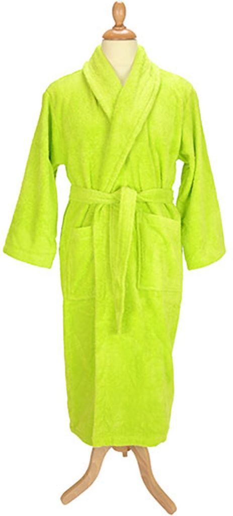 A&R 025.50 | Herren Bademantel mit Schalkragen / - Farbe: Lime Green - Größe: XS