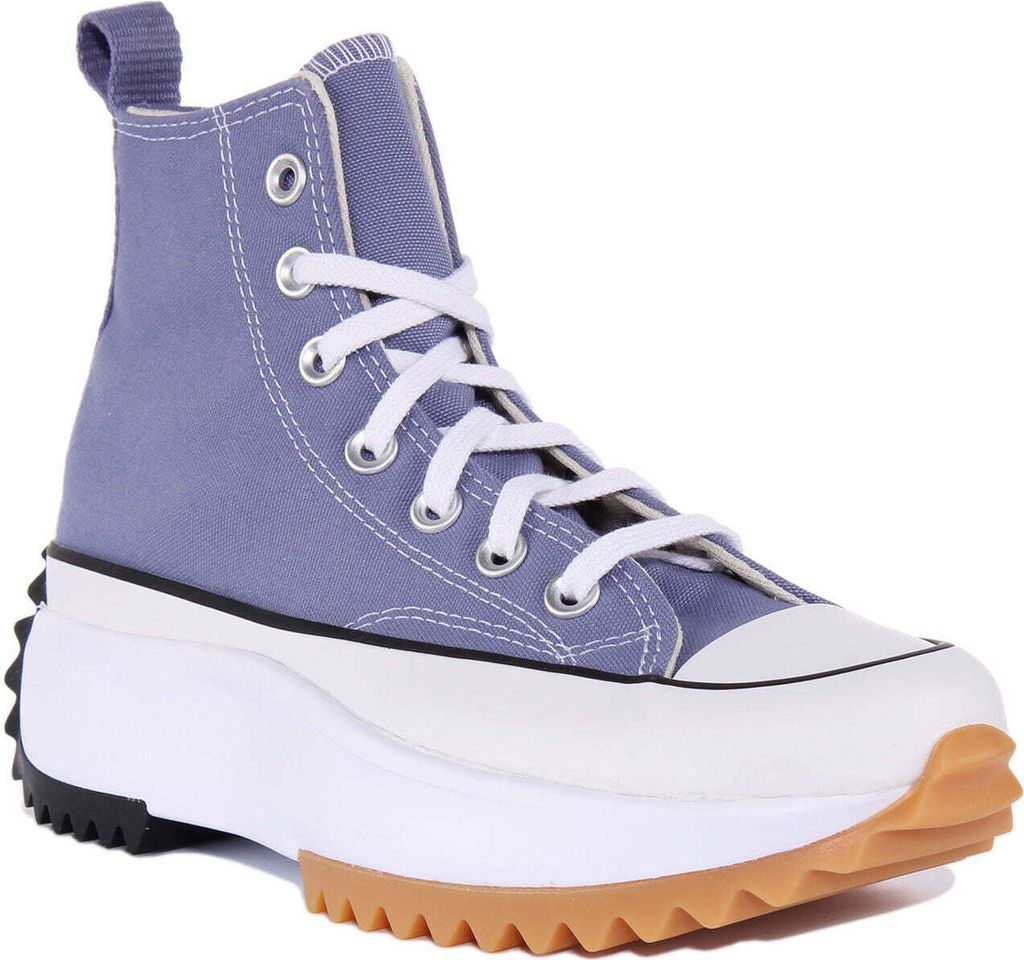 Converse Run Star Hike Hi Frauen Schnürung Segeltuch Plattform Turnschuhe Schiefer Lila – undefined / Lila