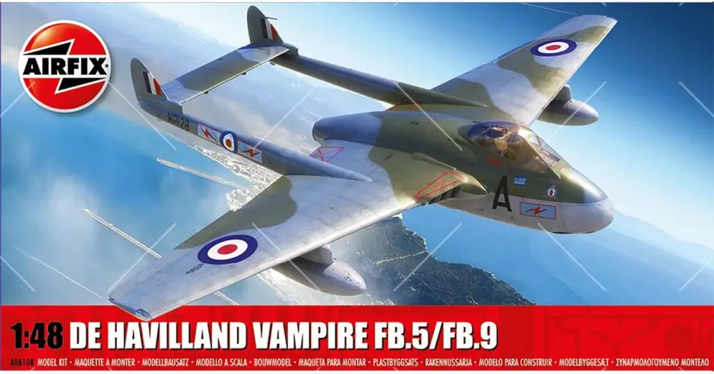 Airfix A06108 De Havilland Vampire FB.5/FB.9 Maquette Avion 1:48