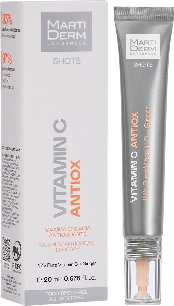 Martiderm Shots Aufhellendes Serum mit Vitamin C Vitamin C Antiox 20 ml