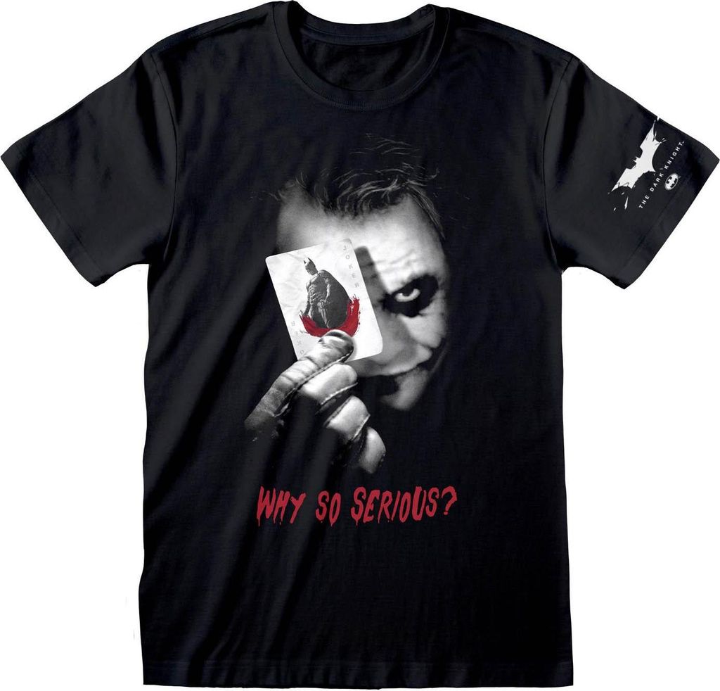 Batman: The Dark Knight - "Why So Serious" T-Shirt für Herren/Damen Uni HE725 (S) (Schwarz)