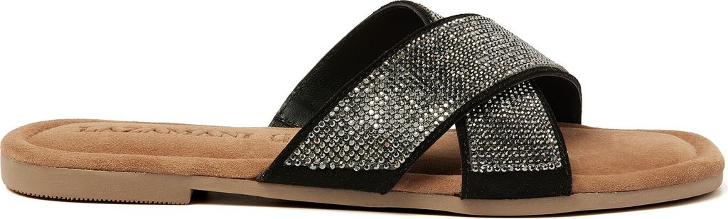 Lazamani Lexi Damen Wildleder-Pantoletten Pewter Größe 40