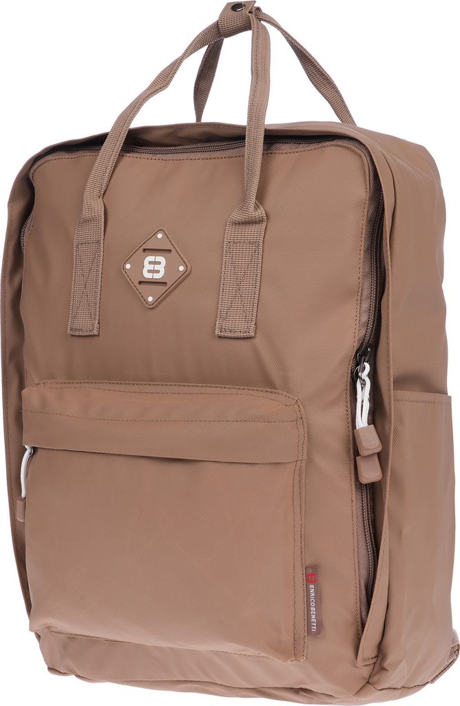 Christian Wippermann hochwertiger großer Herren Damen Rucksack City Bag Cityrucksack Tasche Blau Taupe