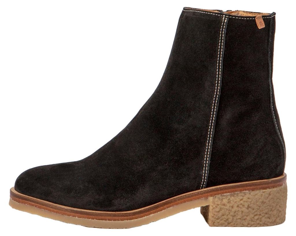 El Naturalista Stiefeletten mit Absatz Damen N5940 SILK SUEDE BLACK / IRATI Farbe Schwarz
