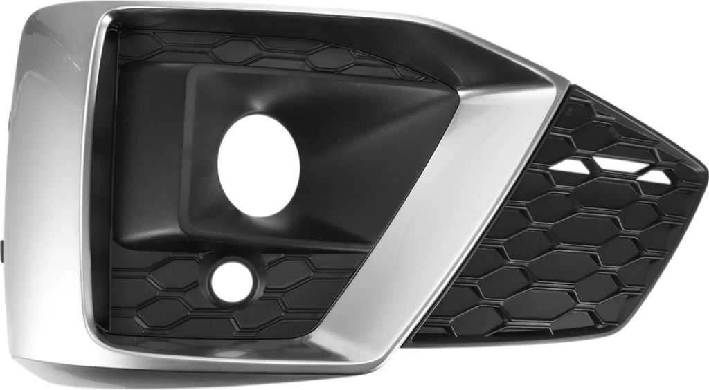 Nebelscheinwerfer-Grill Front Untere Stoßstange Nebelscheinwerfer-Abdeckung Einsätze Nr.8W6807682T3Q7 für Audi A5 2021-2023 Schwarz Silberton AB...