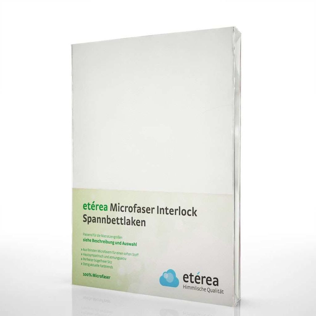 etérea Microfaser Spannbettlaken 140x200 - 160x200 cm Weiss