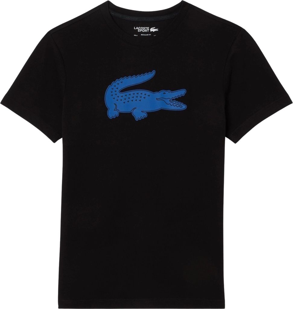 Lacoste Sport Herren T-Shirt Navy mit Krokodilaufdruck Schwarz Größe M bis XL NEU