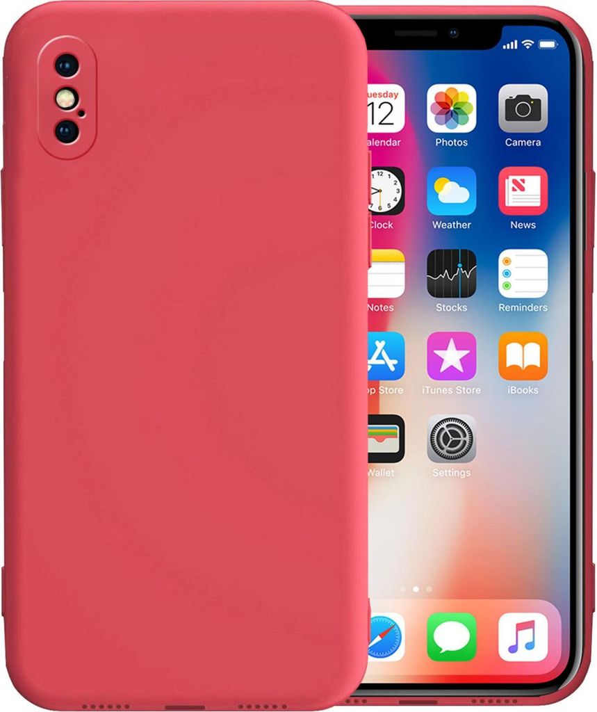 Apple iPhone XS Max Round Edge TPU Case Weinrot