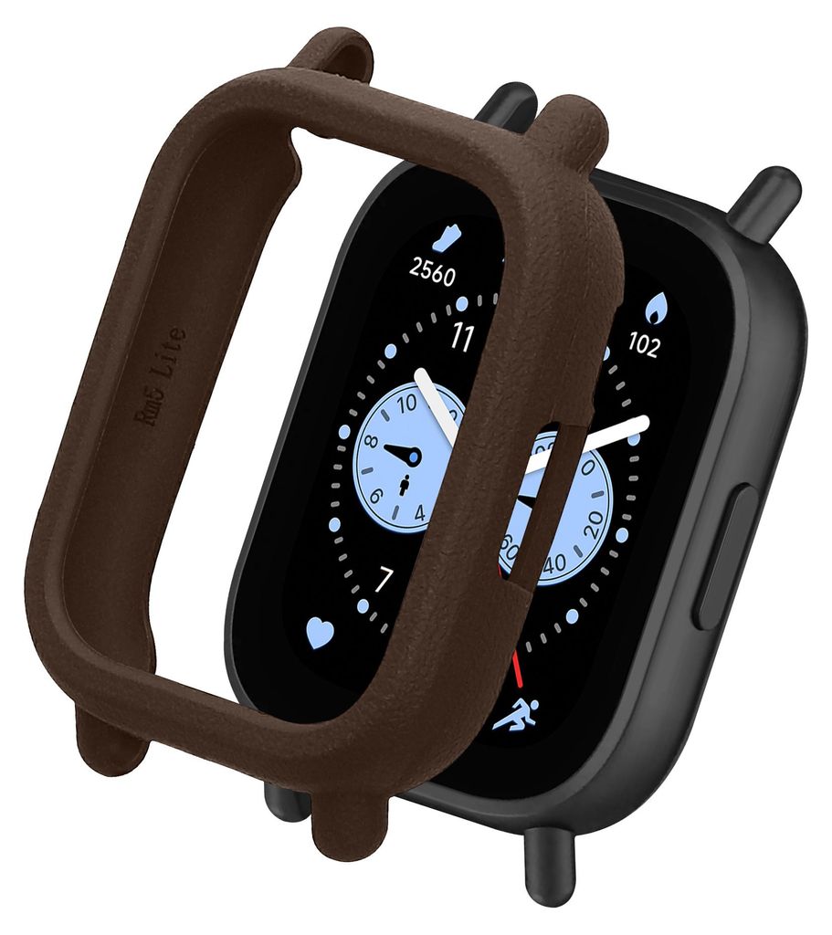 kwmobile Schutzhülle kompatibel mit Xiaomi Redmi Watch 5 Lite Hülle - Fitness Tracker Case aus TPU - Soft Smartwatch Case Dunkelbraun