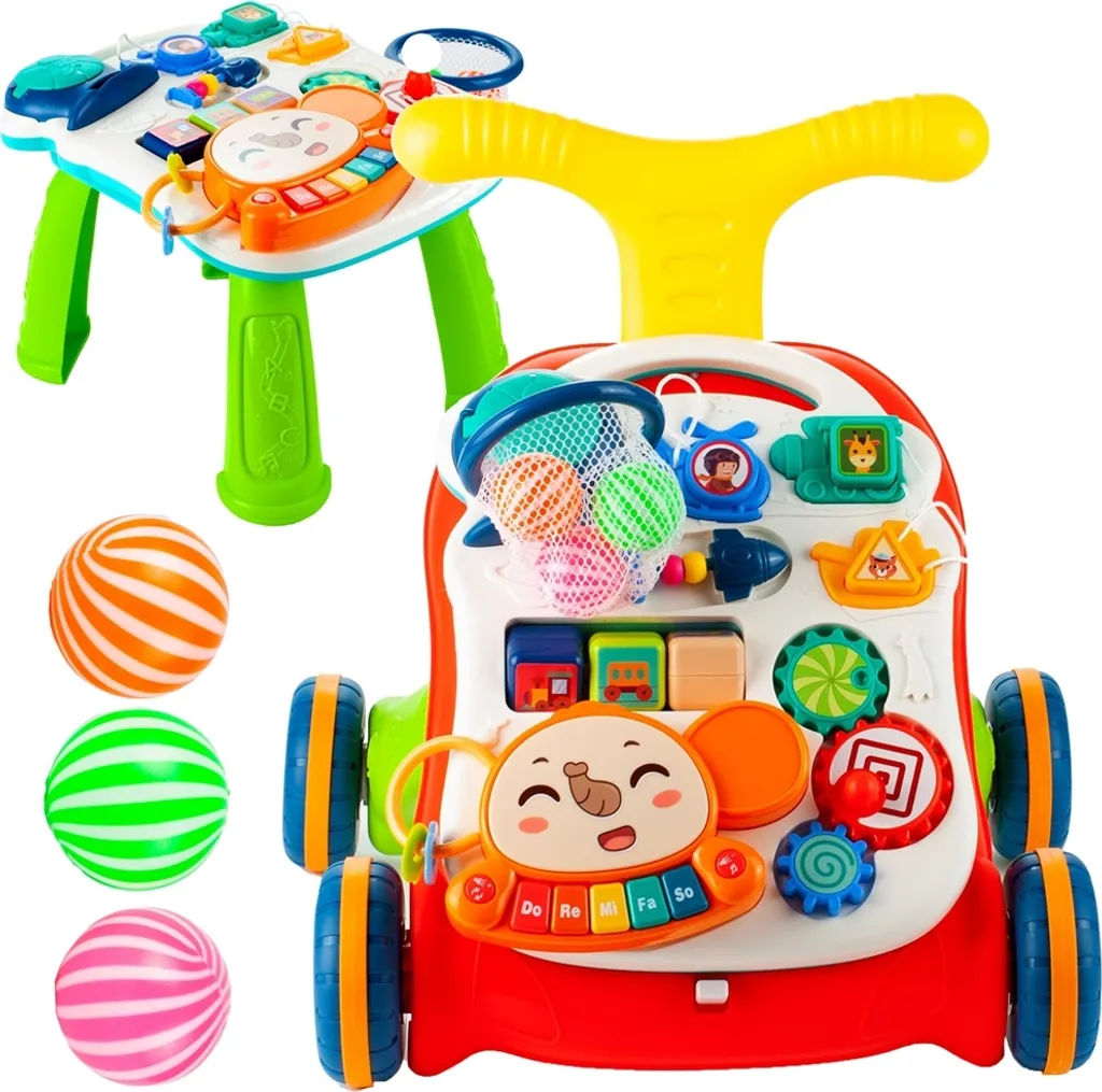 Malplay Chariot de Marche 5en1 avec Piano et Jouets d'Éveil dès 6 Mois