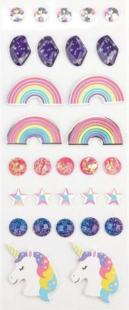 30 3D-Aufkleber - Regenbogen