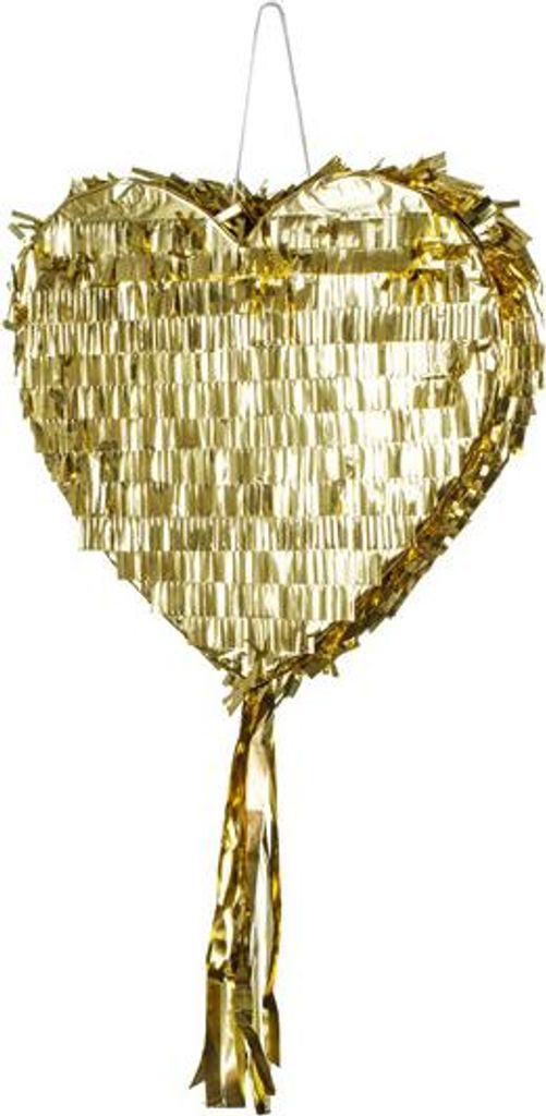 Piñata 32x10x36cm Cuore da riempire Oro Immagine del prodotto 
