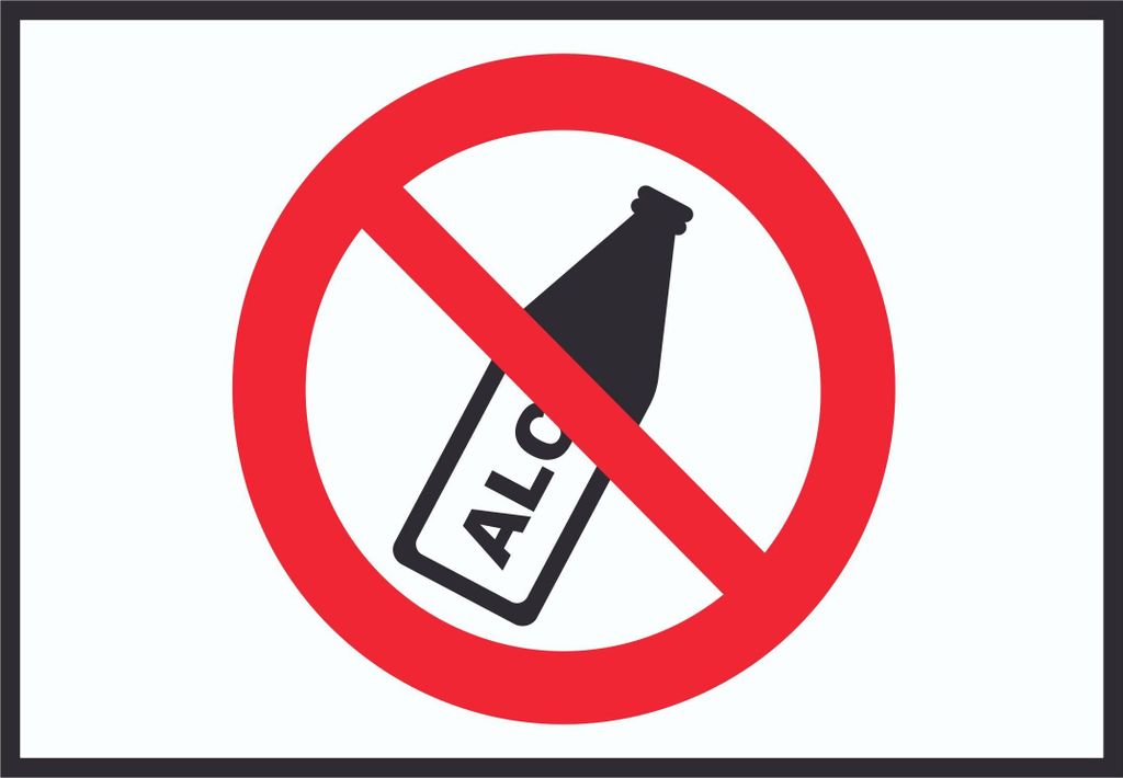 Alkohol verbot Symbol Schild A3 (297x420mm)