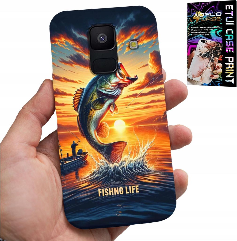 Etui Für Samsung A6 2018 - Angeln Angelruten Etui + Glas