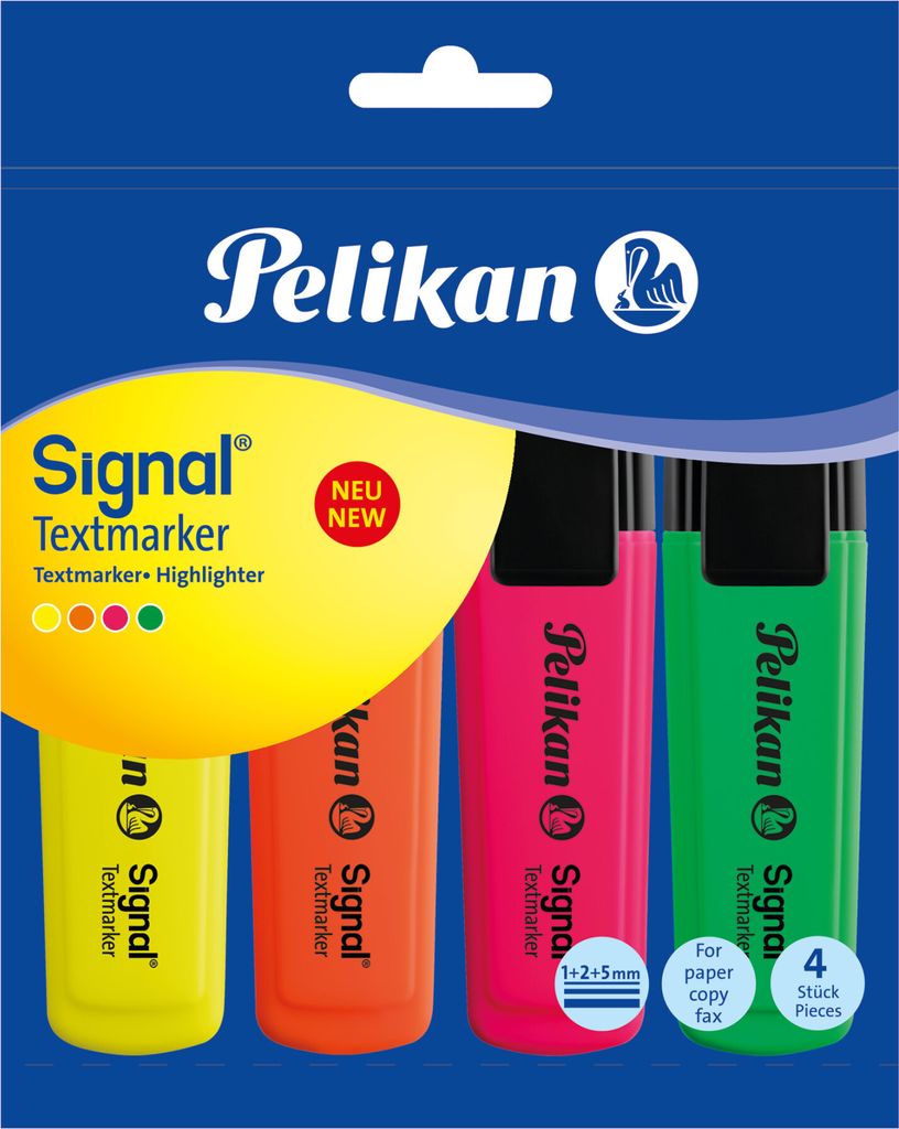 Pelikan 804707 evidenziatore 4 pz Punta smussata Colori Immagine del prodotto 